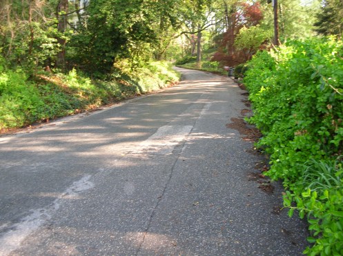 This hill climbs up from the Severn River and ranges between 11-14% grade.