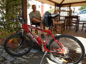 Chilling before the ride back